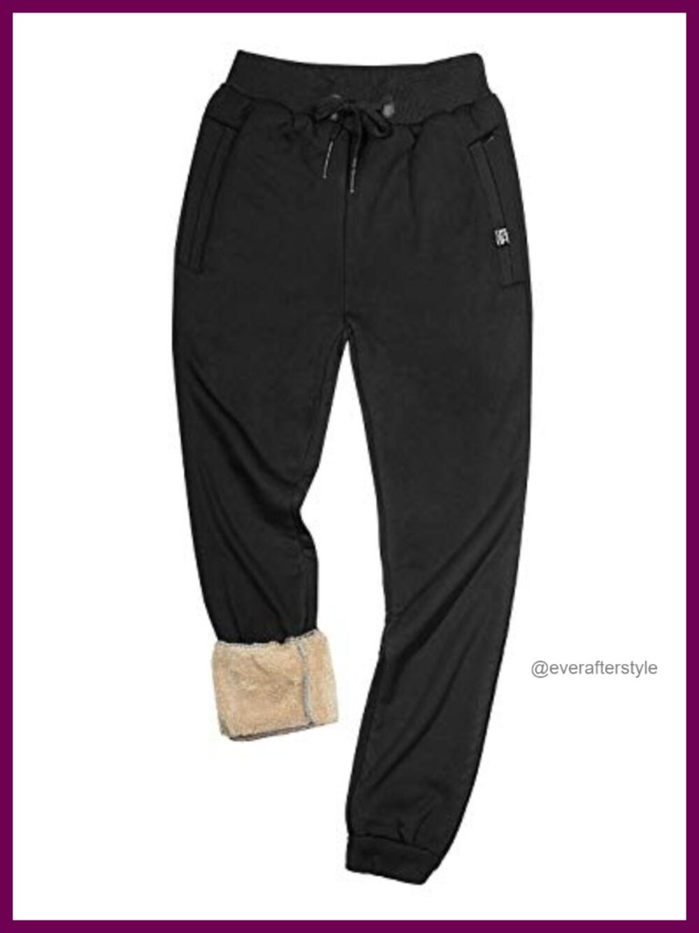 Sherpa Lined Athletic Sweatpants Winter Warm Track Pants